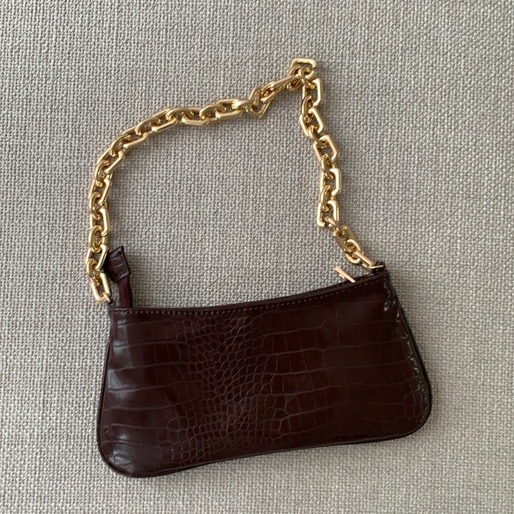 Brown croc bag